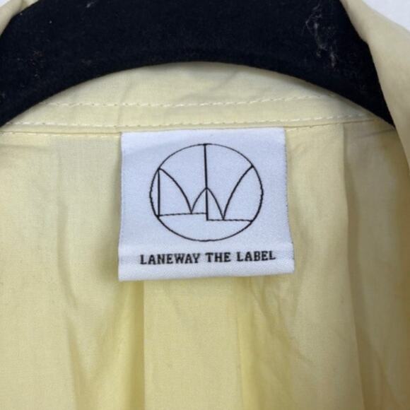 Laneway the Label Forever Button Down Relaxed Casual Luxury Shirt in Butter S/M - Picture 5 of 7
